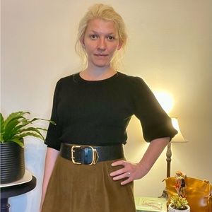 Milly Bubble Sleeve Sweater Top